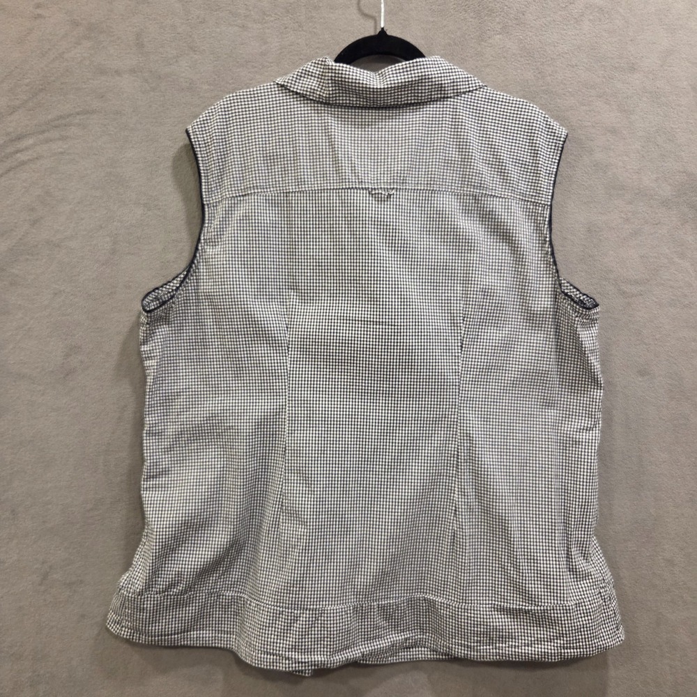 Cato Gingham Sleeveless Peplum Blouse Women's Size 26/28W Casual Office Cottage - Picture 4 of 12